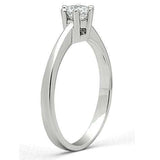 3W109 - Rhodium Brass Ring with AAA Grade CZ in Clear - Alamode - Flyclothing LLC