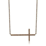 3W1131 - IP Coffee light Brass Chain Pendant with AAA Grade CZ in Light Coffee - Alamode - Flyclothing LLC
