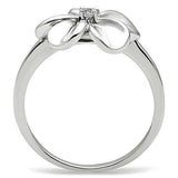 3W113 - Rhodium Brass Ring with AAA Grade CZ in Clear - Alamode - Flyclothing LLC