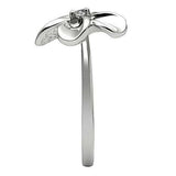 3W113 - Rhodium Brass Ring with AAA Grade CZ in Clear - Alamode - Flyclothing LLC