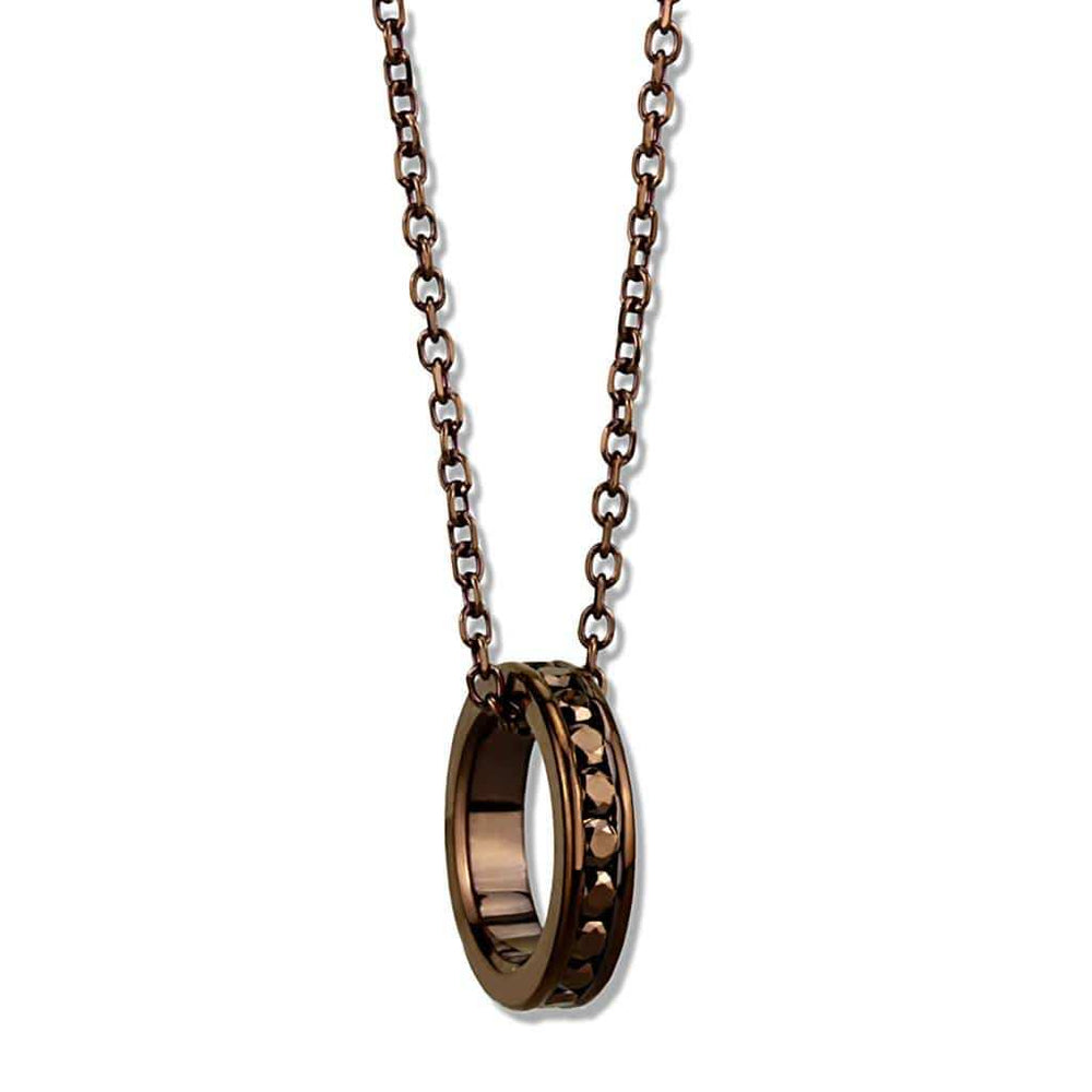 3W1143 - IP Coffee light Brass Chain Pendant with Top Grade Crystal in Light Coffee - Alamode - Flyclothing LLC