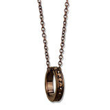 3W1143 - IP Coffee light Brass Chain Pendant with Top Grade Crystal in Light Coffee - Alamode - Flyclothing LLC