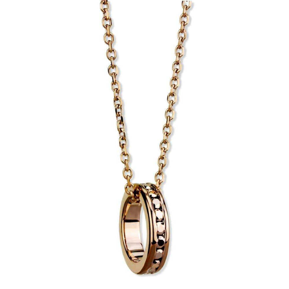 3W1145 - IP Rose Gold(Ion Plating) Brass Chain Pendant with Top Grade Crystal in Metallic Light Gold - Alamode - Flyclothing LLC
