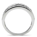 3W117 - Rhodium Brass Ring with AAA Grade CZ in Jet - Alamode - Flyclothing LLC