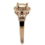 3W1193 - IP Rose Gold(Ion Plating) Brass Ring with AAA Grade CZ in Metallic Light Gold - Alamode - Flyclothing LLC