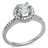 3W1210 - Rhodium Brass Ring with AAA Grade CZ in Clear - Alamode - Flyclothing LLC