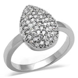 3W1211 - Rhodium Brass Ring with AAA Grade CZ in Clear - Alamode - Flyclothing LLC