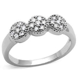 3W1220 - Rhodium Brass Ring with AAA Grade CZ in Clear - Alamode - Flyclothing LLC