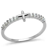 3W1227 - Rhodium Brass Ring with AAA Grade CZ in Clear - Alamode - Flyclothing LLC