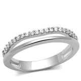3W1229 - Rhodium Brass Ring with AAA Grade CZ in Clear - Alamode - Flyclothing LLC
