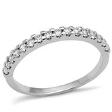3W1232 - Rhodium Brass Ring with AAA Grade CZ in Clear - Alamode - Flyclothing LLC