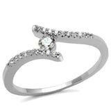 3W1237 - Rhodium Brass Ring with AAA Grade CZ in Clear - Alamode - Flyclothing LLC