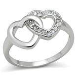 3W123 - Rhodium Brass Ring with AAA Grade CZ in Clear - Alamode - Flyclothing LLC