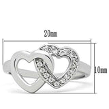 3W123 - Rhodium Brass Ring with AAA Grade CZ in Clear - Alamode - Flyclothing LLC