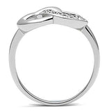 3W123 - Rhodium Brass Ring with AAA Grade CZ in Clear - Alamode - Flyclothing LLC