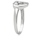 3W123 - Rhodium Brass Ring with AAA Grade CZ in Clear - Alamode - Flyclothing LLC