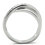 3W128 - Rhodium Brass Ring with AAA Grade CZ in Clear - Alamode - Flyclothing LLC