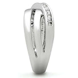 3W128 - Rhodium Brass Ring with AAA Grade CZ in Clear - Alamode - Flyclothing LLC