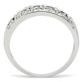 3W130 - Rhodium Brass Ring with AAA Grade CZ in Clear - Alamode - Flyclothing LLC