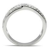 3W131 - Rhodium Brass Ring with AAA Grade CZ in Clear - Alamode - Flyclothing LLC