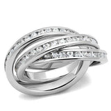 3W1331 - Rhodium Brass Ring with AAA Grade CZ in Clear - Alamode - Flyclothing LLC