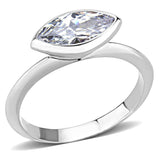 3W1489 - Rhodium Brass Ring with AAA Grade CZ in Clear - Alamode - Flyclothing LLC