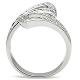 3W150 - Rhodium Brass Ring with AAA Grade CZ in Clear - Alamode - Flyclothing LLC