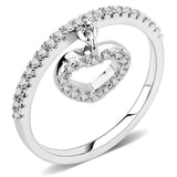 3W1579 - Rhodium Brass Ring with AAA Grade CZ in Clear - Alamode - Flyclothing LLC