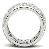 3W159 - Rhodium Brass Ring with AAA Grade CZ in Clear - Alamode - Flyclothing LLC