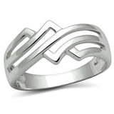 3W163 - Rhodium Brass Ring with No Stone - Alamode - Flyclothing LLC