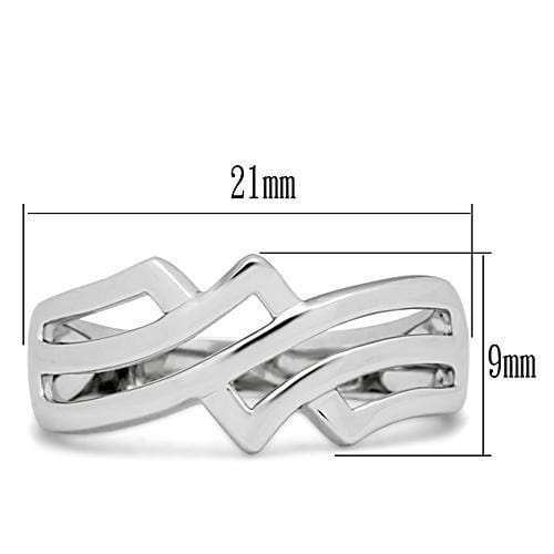 3W163 - Rhodium Brass Ring with No Stone - Alamode - Flyclothing LLC