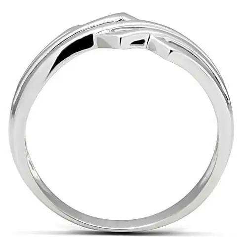 3W163 - Rhodium Brass Ring with No Stone - Alamode - Flyclothing LLC