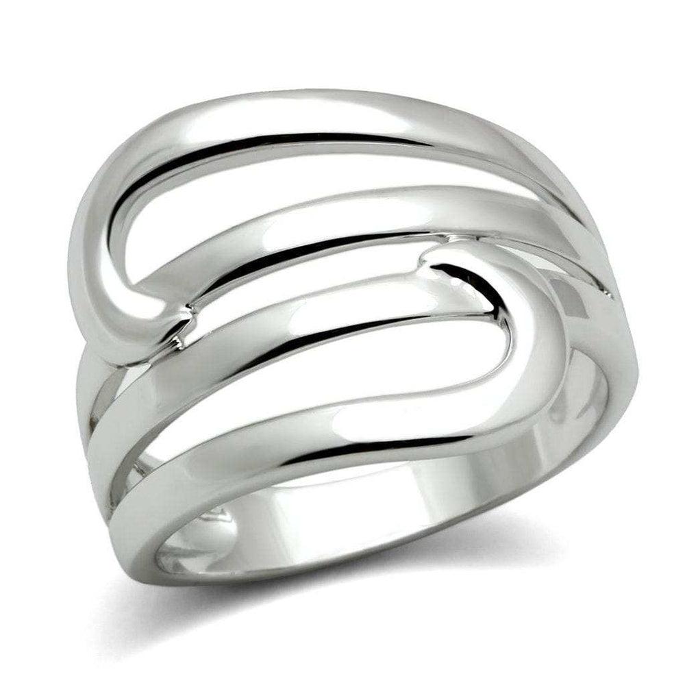3W164 - Rhodium Brass Ring with No Stone - Alamode - Flyclothing LLC