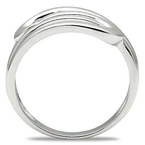 3W164 - Rhodium Brass Ring with No Stone - Alamode - Flyclothing LLC