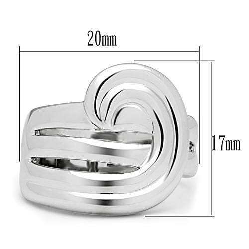 3W165 - Rhodium Brass Ring with No Stone - Alamode - Flyclothing LLC