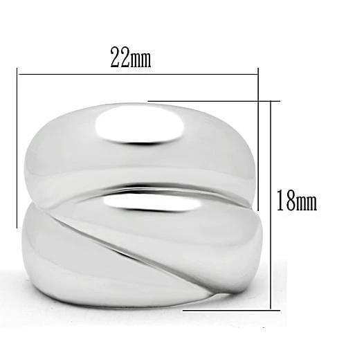 3W166 - Rhodium Brass Ring with No Stone - Alamode - Flyclothing LLC
