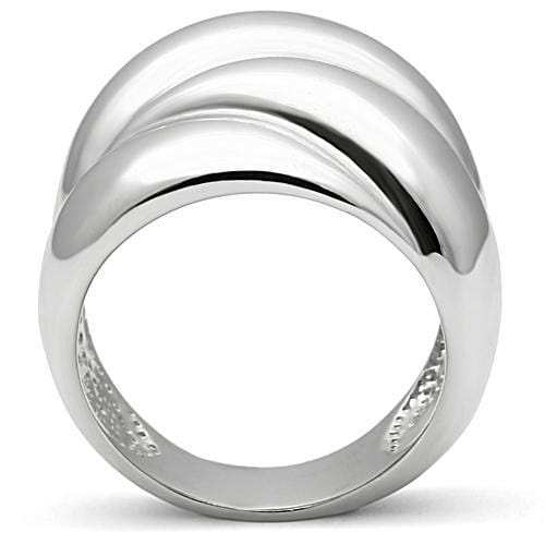 3W166 - Rhodium Brass Ring with No Stone - Alamode - Flyclothing LLC