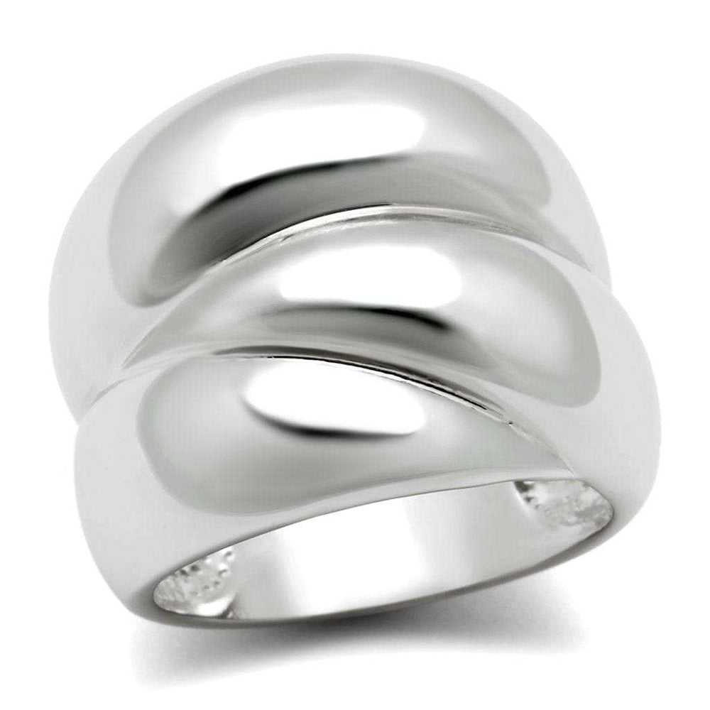 3W166 - Rhodium Brass Ring with No Stone - Alamode - Flyclothing LLC
