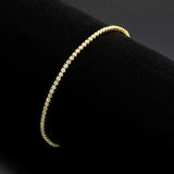 3W1683 - Gold Brass Bracelet with AAA Grade CZ in Clear - Alamode - Flyclothing LLC