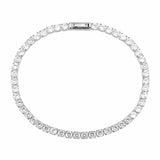 3W1691 - Rhodium Brass Bracelet with AAA Grade CZ in Clear - Alamode - Flyclothing LLC