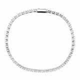 3W1691 - Rhodium Brass Bracelet with AAA Grade CZ in Clear - Alamode - Flyclothing LLC