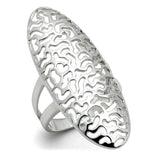 3W169 - Rhodium Brass Ring with No Stone - Alamode - Flyclothing LLC