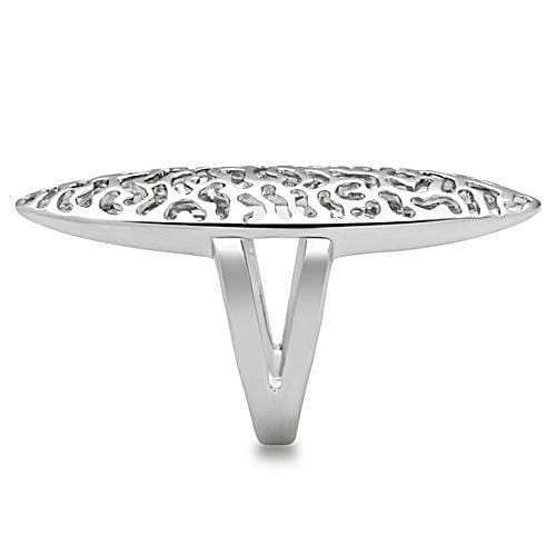 3W169 - Rhodium Brass Ring with No Stone - Alamode - Flyclothing LLC