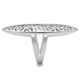 3W169 - Rhodium Brass Ring with No Stone - Alamode - Flyclothing LLC