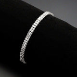 3W1700 - Rhodium Brass Bracelet with AAA Grade CZ in Clear - Alamode - Flyclothing LLC