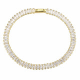 3W1701 - Gold Brass Bracelet with AAA Grade CZ in Clear - Alamode - Flyclothing LLC