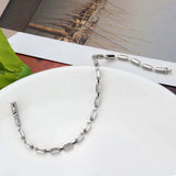 3W1709 - Rhodium Brass Bracelet with AAA Grade CZ in Clear - Alamode - Flyclothing LLC