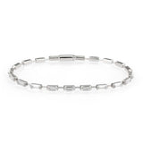3W1709 - Rhodium Brass Bracelet with AAA Grade CZ in Clear - Alamode - Flyclothing LLC
