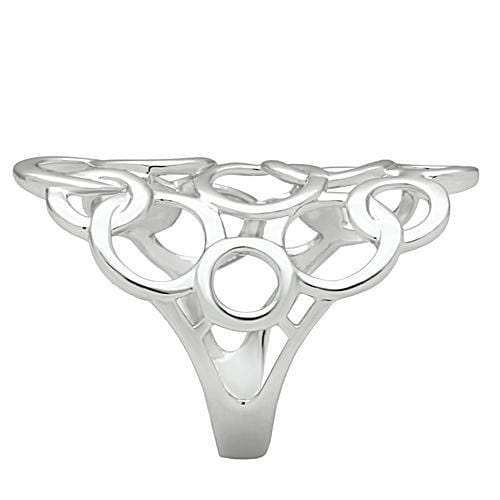 3W170 - Rhodium Brass Ring with No Stone - Alamode - Flyclothing LLC