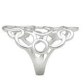 3W170 - Rhodium Brass Ring with No Stone - Alamode - Flyclothing LLC